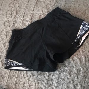 Lululemon black shorts with accents